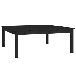 Table basse Noir 100x100x40 cm Bois massif de pin