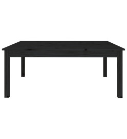 Table basse Noir 100x100x40 cm Bois massif de pin