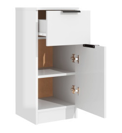 Buffets 2 pcs Blanc brillant 30x30x70 cm Bois d'ingénierie