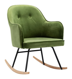 Chaise à bascule Vert clair Velours