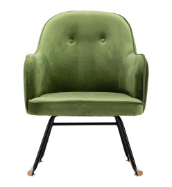 Chaise à bascule Vert clair Velours