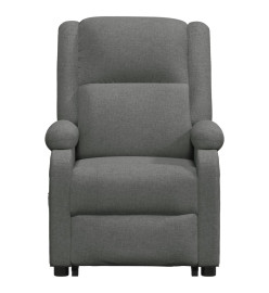 Fauteuil de massage inclinable Gris foncé Tissu