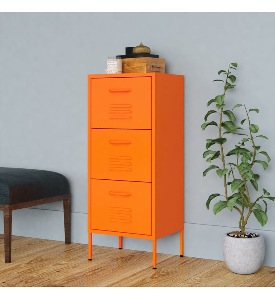 Armoire de rangement Orange 42,5x35x101,5 cm Acier