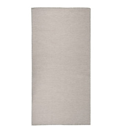 Tapis à tissage plat d'extérieur 100x200 cm Taupe