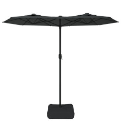 Parasol à double tête avec LED anthracite 316x240 cm