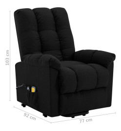 Fauteuil de massage Noir Tissu