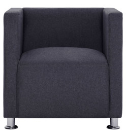 Fauteuil cube Gris foncé Tissu