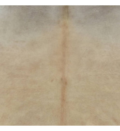 Tapis en peau de vache véritable 150 x 170 cm Beige