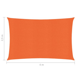 Voile d'ombrage 160 g/m² Orange 2,5x4 m PEHD