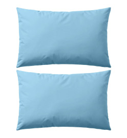 Oreiller d'extérieur 2 pcs 60 x 40 cm Bleu clair