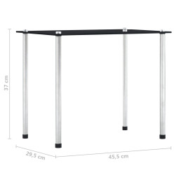 Tables gigognes 3 pcs Noir Verre trempé