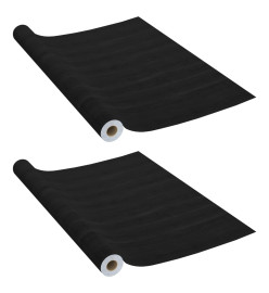 Films autoadhésifs pour meubles 2 pcs Bois foncé 500x90 cm PVC