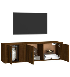 Ensemble de meubles TV 2 pcs Chêne marron Bois d'ingénierie