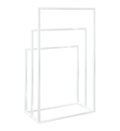 Porte-serviettes sur pied Blanc 48x24x79 cm Fer