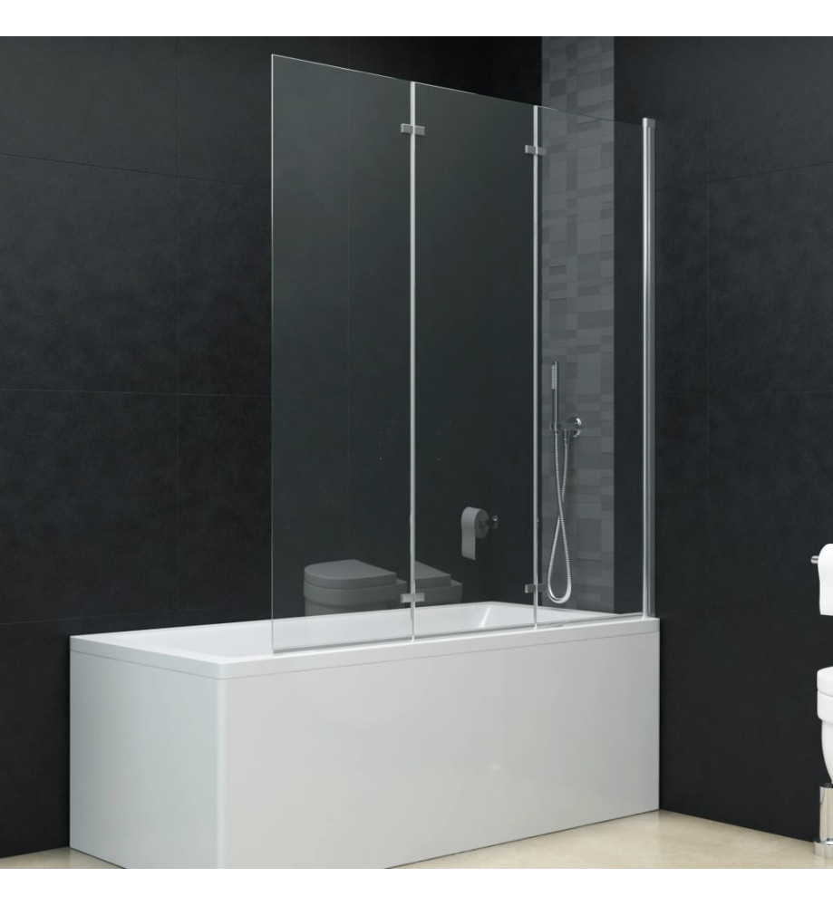 Cabine de douche pliable 3 panneaux ESG 130x138 cm