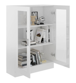 Armoire à vitrine Blanc brillant 82,5x30,5x115 cm Aggloméré