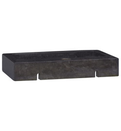 Lavabo mural noir 38x24x6,5 cm marbre