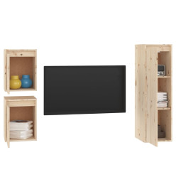 Meubles TV 3 pcs Bois massif de pin