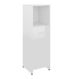 Armoire de salle de bain Blanc brillant 30x30x95 cm
