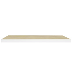 Étagères flottantes 4 pcs chêne et blanc 80x23,5x3,8 cm MDF