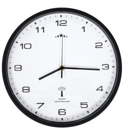 Horloge murale radioguidée Mouvement à quartz 31 cm Blanc/noir