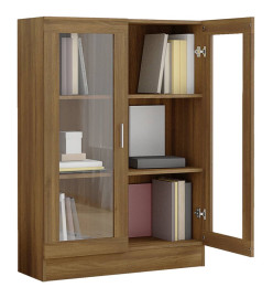 Armoire à vitrine Chêne marron 82,5x30,5x115cmBois d'ingénierie