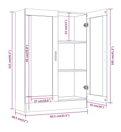 Armoire à vitrine Chêne marron 82,5x30,5x115cmBois d'ingénierie