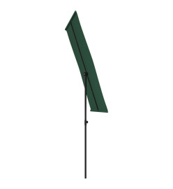 Parasol d'extérieur avec mât en aluminium 180x110 cm Vert