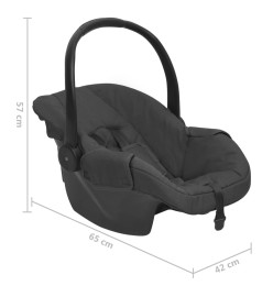 Siège d'auto pour bébé Anthracite 42x65x57 cm