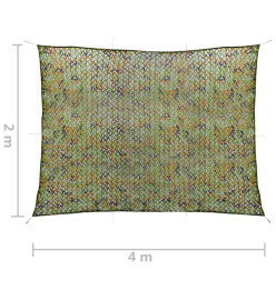 Filet de camouflage avec sac de rangement 2x4 m Vert