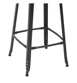 Tabourets de bar lot de 6 noir acier