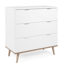 Finori Commode Göteborg 1 Blanc et chêne Sonoma