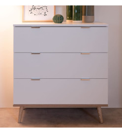 Finori Commode Göteborg 1 Blanc et chêne Sonoma