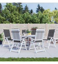 Coussins de chaise de jardin à dossier haut lot de 6 anthracite