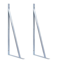 Supports pour poteau de clôture 2 pcs Acier galvanisé