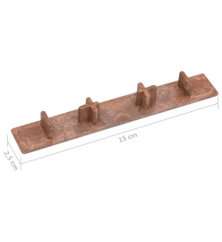 Embouts de terrasse 10 pcs Marron Plastique