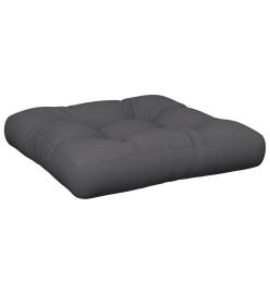 Coussin de palette anthracite 60x61,5x10 cm tissu