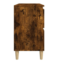 Meuble d'évier chêne fumé 80x33x60 cm bois d'ingénierie