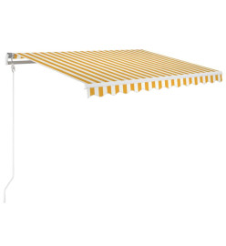 Auvent rétractable automatique 350x250 cm Jaune et blanc