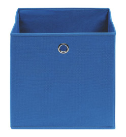 Boîtes de rangement 10 pcs Bleu 32x32x32 cm Tissu