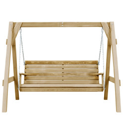 Balancelle de jardin Bois de pin imprégné 205x150x157 cm