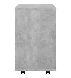 Armoire à roulettes Gris béton 46x36x59 cm Aggloméré