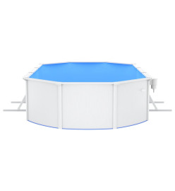 Piscine ovale avec parois en acier 610x360x120 cm Blanc