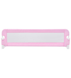 Barrière de sécurité de lit d'enfant Rose 120x42 cm Polyester