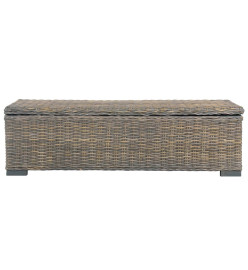 Boîte de rangement 120 cm Gris Rotin naturel kubu et manguier