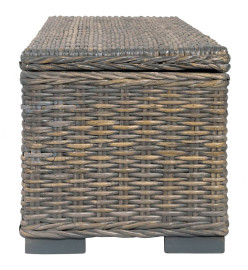 Boîte de rangement 120 cm Gris Rotin naturel kubu et manguier