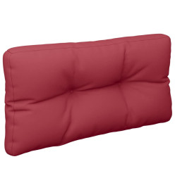 Coussin de palette rouge bordeaux 70x40x12 cm tissu