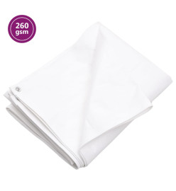 Bâche 260 g/m² 3x5 m Blanc PEHD