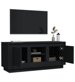 Meuble TV noir 102x35x45 cm bois d'ingénierie