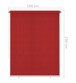 Store roulant d'extérieur 180x230 cm Rouge